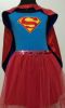 Kids Costumes to Hire - SuperGirl - Blue Tank Top (7-8 yrs), Tutu, Cape - 3pce